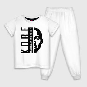 Детская пижама хлопок с принтом Kobe Mamba mentality в Санкт-Петербурге, 100% хлопок |  брюки и футболка прямого кроя, без карманов, на брюках мягкая резинка на поясе и по низу штанин
 | Тематика изображения на принте: 