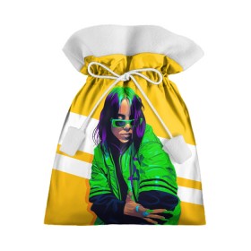 Подарочный 3D мешок с принтом Green Eilish в Санкт-Петербурге, 100% полиэстер | Размер: 29*39 см | bad guy | billie eilish | music | ocean eyes | pop | билли айлиш | билли эйлиш | девушка | музыка