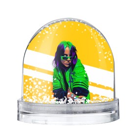 Снежный шар с принтом Green Eilish в Санкт-Петербурге, Пластик | Изображение внутри шара печатается на глянцевой фотобумаге с двух сторон | bad guy | billie eilish | music | ocean eyes | pop | билли айлиш | билли эйлиш | девушка | музыка