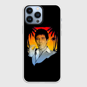 Чехол для iPhone 13 Pro Max с принтом Тони Монтана в Санкт-Петербурге,  |  | criminal | gangster | mafia | tony montana | актер | аль пачино | банда | бандит | гангстер | кино | костюм | крестный отец | криминал | лицо со шрамом | мафия | пальмы | парню | прикольная | природа | тони монтана