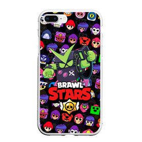 Чехол для iPhone 7Plus/8 Plus матовый с принтом BRAWL STARS VIRUS 8-BIT в Санкт-Петербурге, Силикон | Область печати: задняя сторона чехла, без боковых панелей | 8 bit | 8 бит | bibi | brawl stars | crow | el brown | leon | leon shark | max | mr.p | sally leon | shark | stars | virus | werewolf | акула | биби | вирус | ворон | леон | оборотень | пингвин