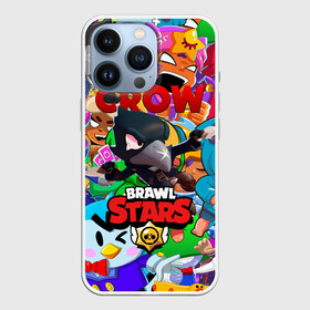 Чехол для iPhone 13 Pro с принтом BRAWL STARS CROW в Санкт-Петербурге,  |  | 8 bit | 8 бит | bibi | brawl stars | crow | el brown | leon | leon shark | max | mr.p | sally leon | shark | stars | virus | werewolf | акула | биби | вирус | ворон | леон | оборотень | пингвин