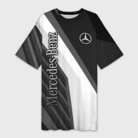 Платье-футболка 3D с принтом Mercedes Benz в Санкт-Петербурге,  |  | amg | benz | cars | drive | mercedes | supercars | амг | бенц | гелендваген | гонки | мерин | мерс | мерседес | обзор | скорость | форма