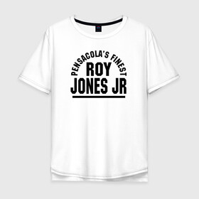 Мужская футболка хлопок Oversize с принтом Roy Jones Jr. в Санкт-Петербурге, 100% хлопок | свободный крой, круглый ворот, “спинка” длиннее передней части | captain hook | roy jones | roy levesta jones | бокс | капитан хук | рой джонс