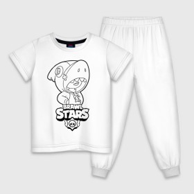 Детская пижама хлопок с принтом Brawl Stars LEON (раскраска) в Санкт-Петербурге, 100% хлопок |  брюки и футболка прямого кроя, без карманов, на брюках мягкая резинка на поясе и по низу штанин
 | 