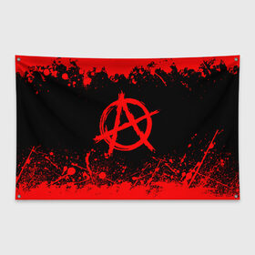 Флаг-баннер с принтом АНАРХИЯ в Санкт-Петербурге, 100% полиэстер | размер 67 х 109 см, плотность ткани — 95 г/м2; по краям флага есть четыре люверса для крепления | anarchy | riot | rock | анархия | бунт | знаки | музыка | панки | рок | символ