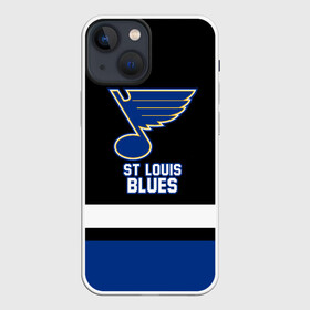 Чехол для iPhone 13 mini с принтом Сент Луис Блюз в Санкт-Петербурге,  |  | blues | hockey | nhl | st. louis | st. louis blues | usa | блюз | нхл | сент луис | сент луис блюз | спорт | сша | хоккей | шайба