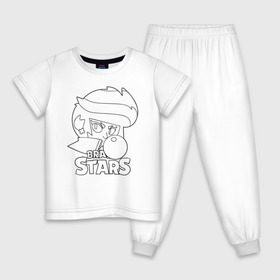 Детская пижама хлопок с принтом Brawl Stars (раскраска) в Санкт-Петербурге, 100% хлопок |  брюки и футболка прямого кроя, без карманов, на брюках мягкая резинка на поясе и по низу штанин
 | 