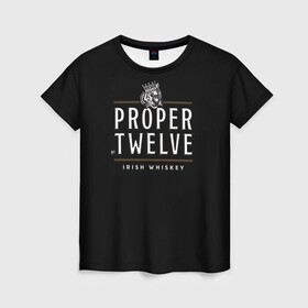 Женская футболка 3D с принтом Conor McGregor (Proper Twelve) в Санкт-Петербурге, 100% полиэфир ( синтетическое хлопкоподобное полотно) | прямой крой, круглый вырез горловины, длина до линии бедер | conor | conor mcgregor | proper twelve | ufc | whiskey | виски | пропер твелв | юфс