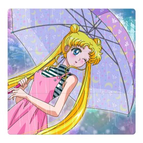 Магнитный плакат 3Х3 с принтом Sailor Moon в Санкт-Петербурге, Полимерный материал с магнитным слоем | 9 деталей размером 9*9 см | baby | bunny | girl | like | pink | sailormoon | usagi | вода капли | воин | волосы | глаза | девушка | дождь | зайчик | зонтик | котик | кролик | лето | луна | малышка | матроска | небо | облака | природа | радуга | розовый