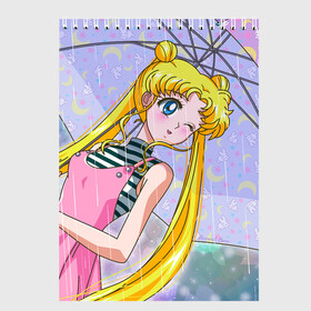 Скетчбук с принтом Sailor Moon в Санкт-Петербурге, 100% бумага
 | 48 листов, плотность листов — 100 г/м2, плотность картонной обложки — 250 г/м2. Листы скреплены сверху удобной пружинной спиралью | Тематика изображения на принте: baby | bunny | girl | like | pink | sailormoon | usagi | вода капли | воин | волосы | глаза | девушка | дождь | зайчик | зонтик | котик | кролик | лето | луна | малышка | матроска | небо | облака | природа | радуга | розовый