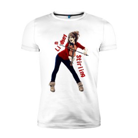 Мужская футболка премиум с принтом Lindsey Stirling в Санкт-Петербурге, 92% хлопок, 8% лайкра | приталенный силуэт, круглый вырез ворота, длина до линии бедра, короткий рукав | 