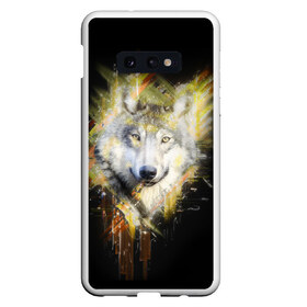 Чехол для Samsung S10E с принтом Волчий тотем в Санкт-Петербурге, Силикон | Область печати: задняя сторона чехла, без боковых панелей | взгляд волка | волк | волк арт | волк тотем | волки | волчий | волчий взгляд | волчий тотем | волчица | волчица арт | волчья голова | голова волка | желтоглазый волк | тотем волк
