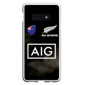 Чехол для Samsung S10E с принтом ALL BLACKS в Санкт-Петербурге, Силикон | Область печати: задняя сторона чехла, без боковых панелей | all blacks | new zealandd | rugby | новая зеландия | олл блэкс | регби | хака