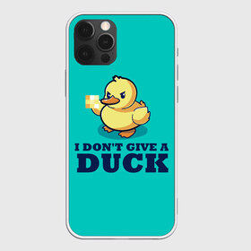 Чехол для iPhone 12 Pro Max с принтом Утёнок в Санкт-Петербурге, Силикон |  | i do not give | i dont give a duck | mem | злая утка | мем | мне плевать | мне плевать на утку | смешная надпись | стеб | утенок | утка | уточка