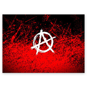 Поздравительная открытка с принтом АНАРХИЯ в Санкт-Петербурге, 100% бумага | плотность бумаги 280 г/м2, матовая, на обратной стороне линовка и место для марки
 | anarchy | riot | rock | анархия | бунт | знаки | музыка | панки | рок | символ