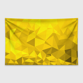 Флаг-баннер с принтом YELLOW ABSTRACT в Санкт-Петербурге, 100% полиэстер | размер 67 х 109 см, плотность ткани — 95 г/м2; по краям флага есть четыре люверса для крепления | abstract | abstraction | color | fractal | geometry | paitnt | polygon | polygonal | psy | абстракция | геометрия | краски | неоновые | полигоны | психоделика | фрактал