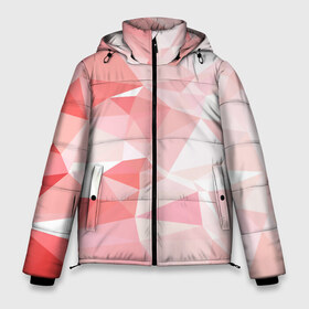 Мужская зимняя куртка 3D с принтом pink abstraction в Санкт-Петербурге, верх — 100% полиэстер; подкладка — 100% полиэстер; утеплитель — 100% полиэстер | длина ниже бедра, свободный силуэт Оверсайз. Есть воротник-стойка, отстегивающийся капюшон и ветрозащитная планка. 

Боковые карманы с листочкой на кнопках и внутренний карман на молнии. | Тематика изображения на принте: abstract | abstraction | color | fractal | geometry | paitnt | polygon | polygonal | psy | абстракция | геометрия | краски | неоновые | полигоны | психоделика | фрактал