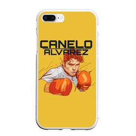 Чехол для iPhone 7Plus/8 Plus матовый с принтом Canelo Alvarez в Санкт-Петербурге, Силикон | Область печати: задняя сторона чехла, без боковых панелей | 