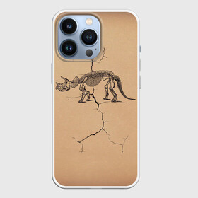Чехол для iPhone 13 Pro с принтом Triceratops skeleton в Санкт-Петербурге,  |  | dinosaur | extinct | primal | skeleton | triceratops | вымерший | динозавр | первобытный | скелет | трицератопс