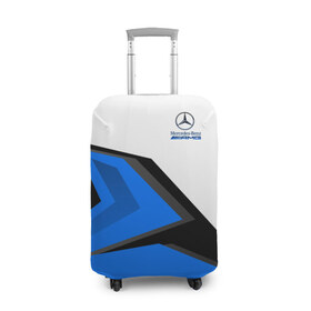 Чехол для чемодана 3D с принтом Mercedes-AMG в Санкт-Петербурге, 86% полиэфир, 14% спандекс | двустороннее нанесение принта, прорези для ручек и колес | amg | benz | cars | drive | mercedes | supercars | амг | бенц | гелендваген | гонки | мерин | мерс | мерседес | обзор | скорость | форма