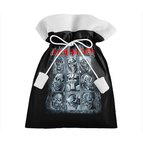 Подарочный 3D мешок с принтом Iron Maiden в Санкт-Петербурге, 100% полиэстер | Размер: 29*39 см | 80s | hardrock | heavy | iron | maiden | metal | pop | steve harris | the final frontier | uk | айрон | группа | железная дева | метал | мэйден | хеви