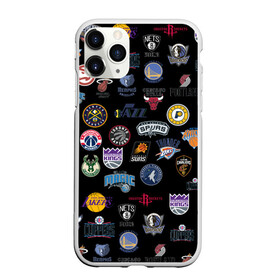 Чехол для iPhone 11 Pro матовый с принтом NBA Pattern в Санкт-Петербурге, Силикон |  | basketball | boston celtics | brooklyn nets | nba | new york knicks | philadel | toronto raptors | баскетбол | бостон селтикс | бруклин нетс | нба | нью йорк никс | спорт | торонто рэпторс | филадельфия 76ерс