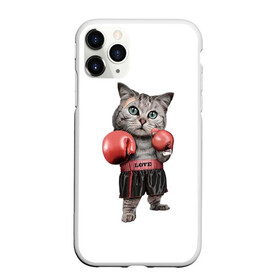 Чехол для iPhone 11 Pro Max матовый с принтом Кот боксёр в Санкт-Петербурге, Силикон |  | арт | животные | искусство | картинка | рисунок