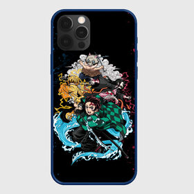 Чехол для iPhone 12 Pro с принтом Kimetsu no yaiba красносиние брызги в Санкт-Петербурге, силикон | область печати: задняя сторона чехла, без боковых панелей | demon slayer | demon slayer: kimetsu no yaiba | kimetsu | kimetsu no yaiba | nezuko | shinobu | slayer | tanjiro | клинок рассекающий демонов | незуко | танджиро | шинобу кочо