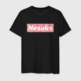 Мужская футболка хлопок с принтом NEZUKO в Санкт-Петербурге, 100% хлопок | прямой крой, круглый вырез горловины, длина до линии бедер, слегка спущенное плечо. | Тематика изображения на принте: demon slayer | kimetsu no yaiba | nezuko | shinobu | slayer | tanjiro | zenitsu | гию томиока | зенитцу | иноске хашибира | клинок рассекающий демонов | незуко | танджиро | шинобу кочо