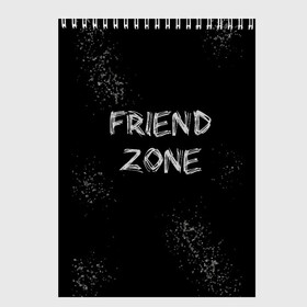 Скетчбук с принтом FRIEND ZONE в Санкт-Петербурге, 100% бумага
 | 48 листов, плотность листов — 100 г/м2, плотность картонной обложки — 250 г/м2. Листы скреплены сверху удобной пружинной спиралью | Тематика изображения на принте: friend | zone | белая | девушка | девушке | другу | друзья | звезды | зона | любимой | люблю | минимализм | надпись | не | отношения | парень | парню | подарок | подруге | подружке | просто | только | френд