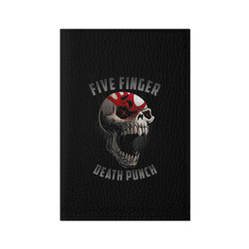 Обложка для паспорта матовая кожа с принтом Five Finger Death Punch в Санкт-Петербурге, натуральная матовая кожа | размер 19,3 х 13,7 см; прозрачные пластиковые крепления | 5fdp | death | ffdp | finger | five | five finger death punch | punch | грув метал