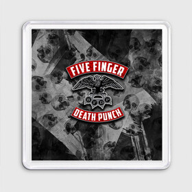 Магнит 55*55 с принтом Five Finger Death Punch в Санкт-Петербурге, Пластик | Размер: 65*65 мм; Размер печати: 55*55 мм | 5fdp | death | ffdp | finger | five | five finger death punch | punch | грув метал