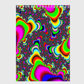 Скетчбук с принтом НЕОНОВЫЕ РАЗВОДЫ в Санкт-Петербурге, 100% бумага
 | 48 листов, плотность листов — 100 г/м2, плотность картонной обложки — 250 г/м2. Листы скреплены сверху удобной пружинной спиралью | abstract | abstraction | color | fractal | geometry | paitnt | polygon | polygonal | psy | абстракция | геометрия | краски | неоновые | полигоны | психоделика | фрактал