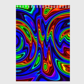 Скетчбук с принтом НЕОНОВЫЕ КРАСКИ в Санкт-Петербурге, 100% бумага
 | 48 листов, плотность листов — 100 г/м2, плотность картонной обложки — 250 г/м2. Листы скреплены сверху удобной пружинной спиралью | abstract | abstraction | color | fractal | geometry | paitnt | polygon | polygonal | psy | абстракция | геометрия | краски | неоновые | полигоны | психоделика | фрактал