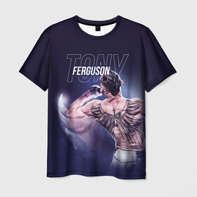 Мужская футболка 3D с принтом Tony Ferguson в Санкт-Петербурге, 100% полиэфир | прямой крой, круглый вырез горловины, длина до линии бедер | el cucuy | ferguson | mma | ssru | tony ferguson | мма | тони фергюсон | фергюсон
