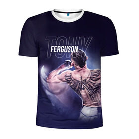 Мужская футболка 3D спортивная с принтом Tony Ferguson в Санкт-Петербурге, 100% полиэстер с улучшенными характеристиками | приталенный силуэт, круглая горловина, широкие плечи, сужается к линии бедра | el cucuy | ferguson | mma | ssru | tony ferguson | мма | тони фергюсон | фергюсон