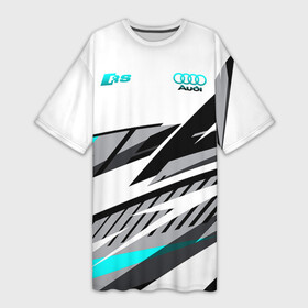 Платье-футболка 3D с принтом Audi RS в Санкт-Петербурге,  |  | amg | audi | cars | drive | quattro | rs | s | sport | sportback | supercars | ауди | обзор | скорость | форма