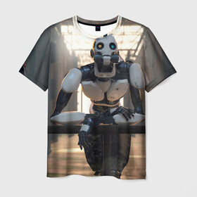 Мужская футболка 3D с принтом Любовь Смерть Роботы в Санкт-Петербурге, 100% полиэфир | прямой крой, круглый вырез горловины, длина до линии бедер | Тематика изображения на принте: death | icon | love | love death robots | netflix | robots | series | любовь | мультфильм | нетфликс | нэтфликс | роботы | сериал