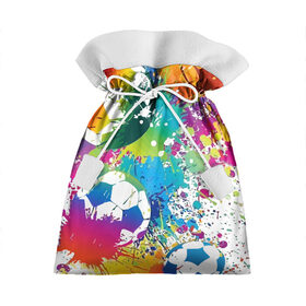 Подарочный 3D мешок с принтом Football Paints в Санкт-Петербурге, 100% полиэстер | Размер: 29*39 см | Тематика изображения на принте: art | ball | football | paint | spray | texture | арт | брызги | краски | мяч | текстура | футбол