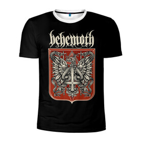 Мужская футболка 3D спортивная с принтом Behemoth в Санкт-Петербурге, 100% полиэстер с улучшенными характеристиками | приталенный силуэт, круглая горловина, широкие плечи, сужается к линии бедра | behemoth | black | blackmetal | burzum | carnifex | punk | rock | suicide silence