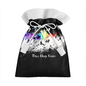 Подарочный 3D мешок с принтом THREE DAYS GRACE в Санкт-Петербурге, 100% полиэстер | Размер: 29*39 см | logo rock | rock | three days grace | логотипы групп | рок группы | рок музыка