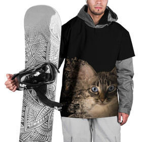 Накидка на куртку 3D с принтом Disintegrating Cat в Санкт-Петербурге, 100% полиэстер |  | cat | азулес | атомный кот | голубоглазая кошка | голубоглазый кот | голубоглазый котик | кот | кот к | кот распадающийся на атомы | кот с голубыми глазами | котик | котэ | кошак | кошачий портрет
