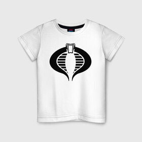 Детская футболка хлопок с принтом Кобра в Санкт-Петербурге, 100% хлопок | круглый вырез горловины, полуприлегающий силуэт, длина до линии бедер | animals | cm punk | cobra | snake | животные | змея | кобра | см панк