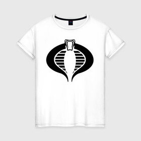 Женская футболка хлопок с принтом Кобра в Санкт-Петербурге, 100% хлопок | прямой крой, круглый вырез горловины, длина до линии бедер, слегка спущенное плечо | animals | cm punk | cobra | snake | животные | змея | кобра | см панк