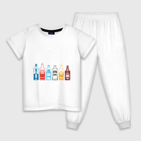 Детская пижама хлопок с принтом Colored bottles в Санкт-Петербурге, 100% хлопок |  брюки и футболка прямого кроя, без карманов, на брюках мягкая резинка на поясе и по низу штанин
 | fantastic beasts | jacob kowalski | newt scamander | niffler | queenie | tina | vdgerir