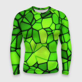 Мужской рашгард 3D с принтом Зеленая мозаика в Санкт-Петербурге,  |  | зеленая мозаика | зелень | мозаика | мозаичный узор | текстура | узор мозаика