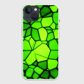 Чехол для iPhone 13 с принтом Зеленая мозаика в Санкт-Петербурге,  |  | зеленая мозаика | зелень | мозаика | мозаичный узор | текстура | узор мозаика
