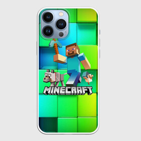 Чехол для iPhone 13 Pro Max с принтом MINECRAFT в Санкт-Петербурге,  |  | block | creeper | cube | minecraft | pixel | блок | геометрия | крафт | крипер | кубики | майнкрафт | пиксели