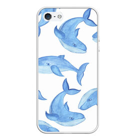 Чехол для iPhone 5/5S матовый с принтом Косяк китов в Санкт-Петербурге, Силикон | Область печати: задняя сторона чехла, без боковых панелей | арт | карандашом | кит | киты | красками | море | моря | океан | океаны | под водой | рисунок